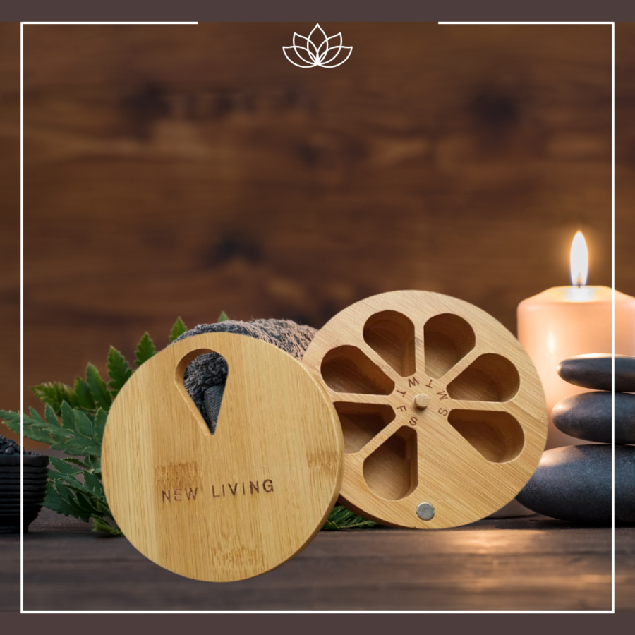 Eco Pill Organiser Bamboo